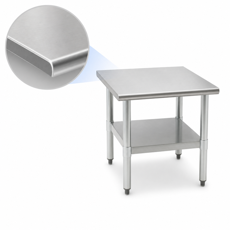 Product image #3 for Eagle Group 24 x 24 x 24 Inch Stationary Stainless Steel Mixer Stand with Adjustable Undershelf