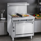 Thumbnail image #3 for Imperial (Middleby) Spec Series IHR-GT18-1HT 36-Inch Gas Range with 18-Inch Thermostatic Griddle, 18-Inch Hot Top and Standard Oven