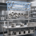 Thumbnail image #3 for Eagle Group Table-Mounted Triple-Bar Stainless Steel Pot Rack for 144-Inch Tables