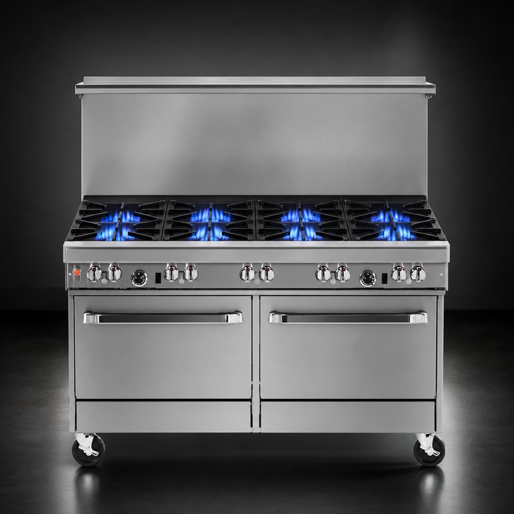 Product image #3 for Southbend Ultimate 60-Inch Gas Restaurant Range with 4 Pyromax Burners, Raised Griddle/Broiler, Standard Oven and Convection Oven
