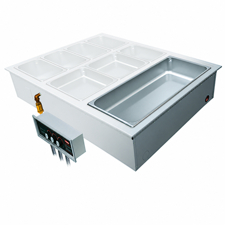 Product image #3 for Hatco HWBI43-1D Drop-In Modular/Ganged Insulated Heated Well With Drain, 1 4/3-Size Pan