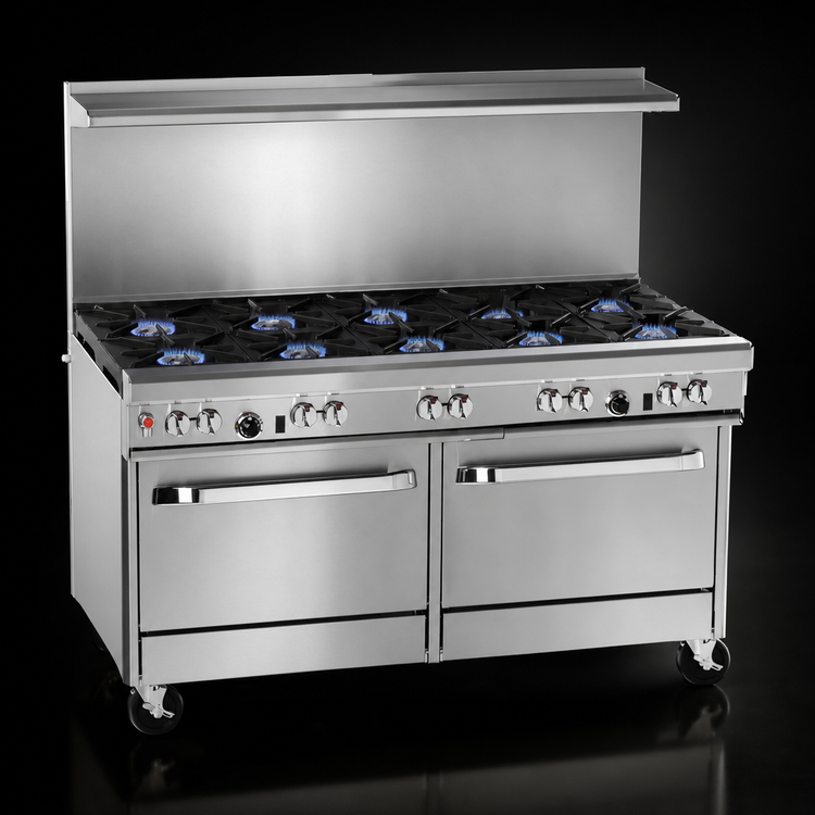 Product image #3 for Southbend Ultimate 60-Inch Gas Restaurant Range with 8 Open Burners and 2 Convection Ovens