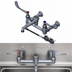 Thumbnail image #3 for T&S Brass 8-Inch Centers Wall-Mounted Service Sink Faucet with Vacuum Breaker, Pail Hook, and Wrist Action Handles
