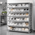 Thumbnail image #3 for Quantum Heavy-Duty Stationary Wire Shelving Unit with 7 Shelves and 48 Clear Bins, 36 x 12 x 39 Inches