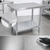 Thumbnail image #3 for BK Resources 30 Inch x 24 Inch 18-Gauge T-430 Stainless Steel Work Table with Galvanized Undershelf