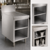 Thumbnail image #3 for Advance Tabco Prestige Stainless Steel Open Front Underbar Drainboard Cabinet, 24 x 25 x 36 Inches