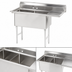 Thumbnail image #3 for Advance Tabco 2-Compartment Fabricated Sink with Right Drainboard, 18