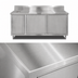 Thumbnail image #3 for John Boos 72-Inch Stainless Steel Beverage Unit Cabinet Base with Right-Side Trash Chute and Hinged Doors