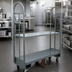 Thumbnail image #3 for Omcan USA Steel Utility Cart with 2 Shelves, 16 x 51 Inches, 1500 lb Capacity