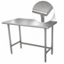 Thumbnail image #3 for Advance Tabco 48 Inches x 24 Inches 16-Gauge 304 Stainless Steel Flat Top Work Table with Open Galvanized Base