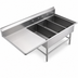 Thumbnail image #3 for John Boos Pro-Bowl 3-Compartment Platter Sink with 30-Inch Left Drainboard, Stainless Steel
