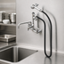 Thumbnail image #3 for T&S Brass Wall-Mount Mixing Pre-Rinse Faucet Spray Assembly with 12-Inch Swing Spout and 80-Inch Hose
