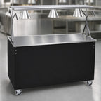 Thumbnail image #3 for Vollrath 2-Series Affordable Portable™ 3872560A 60-Inch Mobile Solid-Top Utility Station with Open Storage Base and Illuminated Buffet Breath Guard