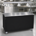 Thumbnail image #3 for Vollrath 2-Series Affordable Portable 60-Inch Solid Top Mobile Utility Station with Open Storage Base, Buffet-Style Breath Guard Lights, and Brushed Aluminum Finish