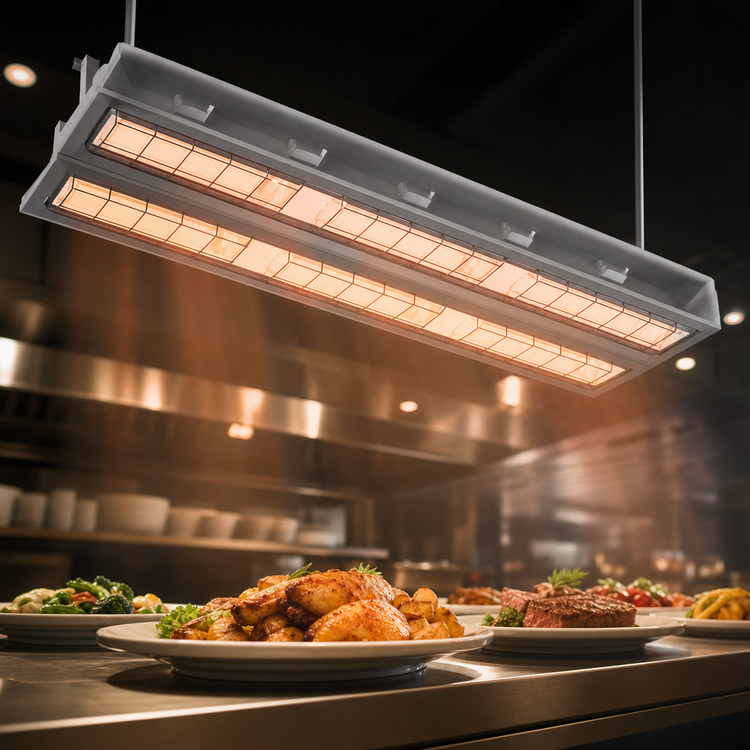 Product image #3 for Hatco Ultra-Glo® Double Lighted Infrared Strip Heat Lamp, 54-Inch Wide