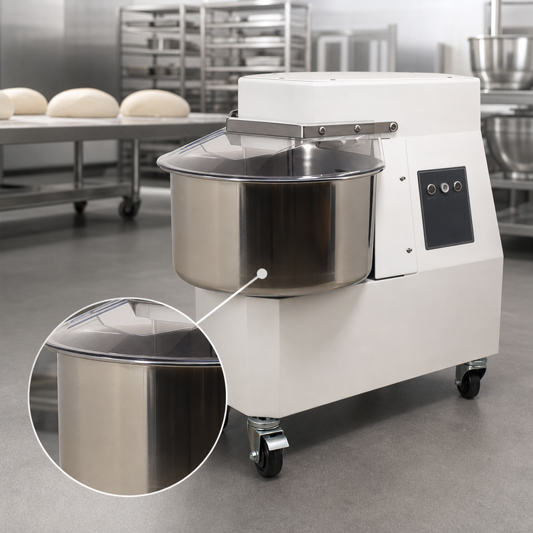 Product image #4 for Trento 22 Qt Fixed Bowl Spiral Dough Mixer, 120V, 1-Phase, 46 lb. Capacity