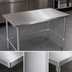 Thumbnail image #3 for John Boos Stallion 48 Inch x 24 Inch 16-Gauge Stainless Steel Flat Top Work Table with Safety Edge