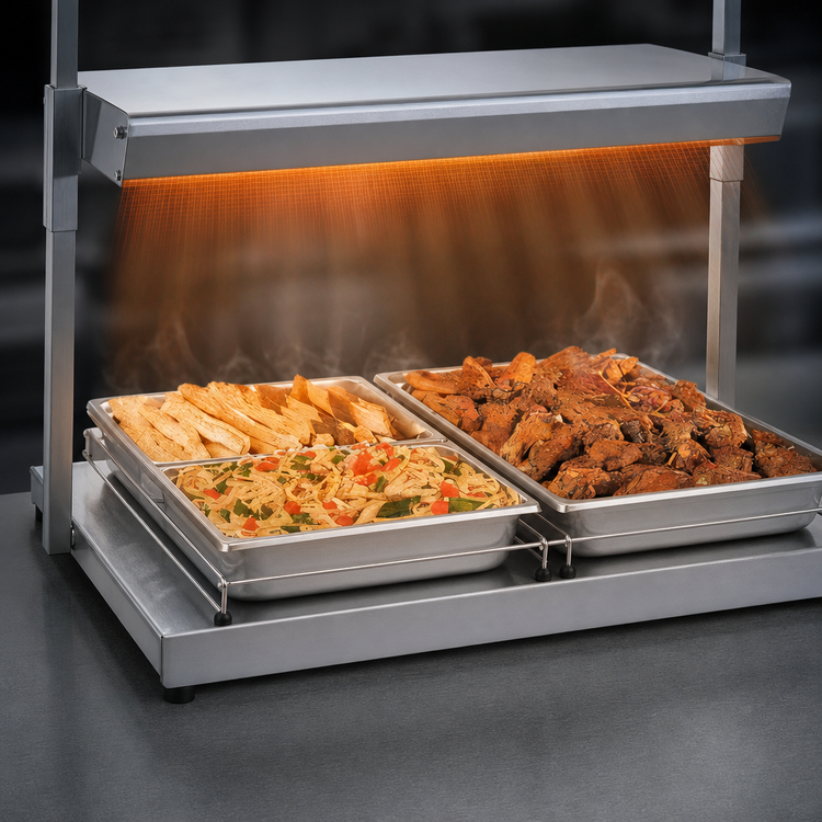 Product image #3 for Hatco Glo-Ray® Freestanding Heated Warming Shelf, 24 Inch W x 17.5 Inch D, Stainless Steel Top