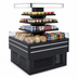 Thumbnail image #3 for Turbo Air 47-1/8-Inch Wide 23.7 Cu. Ft. Open Flat 3-Tier Self-Serve Island Refrigerated Merchandiser, Black, Self-Contained