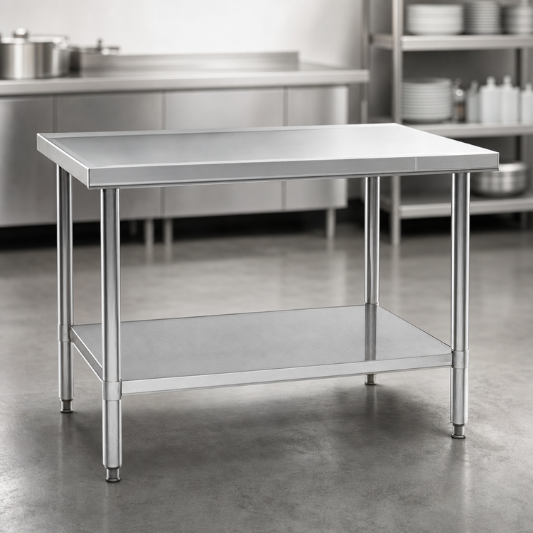 Product image #3 for Eagle Spec-Master Marine Series 30 x 24 Inch Stainless Steel Work Table with Adjustable Galvanized Undershelf