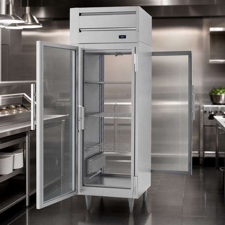 Product image #3 for Beverage-Air P Series Top Mount Pass-Thru Glass Door Warming Cabinet, 1 Section, 21.5 Cu. Ft.