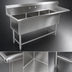 Thumbnail image #3 for John Boos Pro-Bowl 3-Compartment Stainless Steel Sink with Right Drainboard, 24