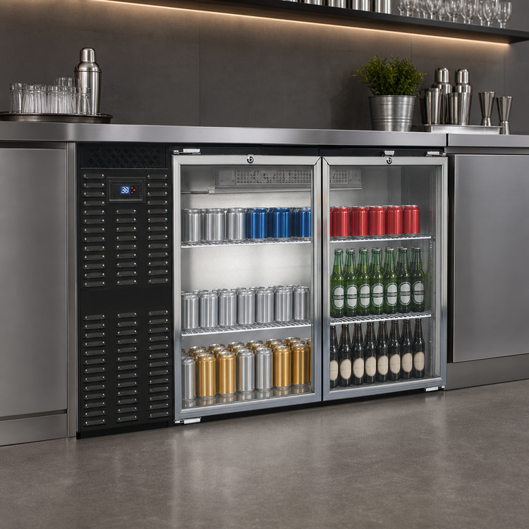 Product image #3 for Continental Refrigerator BB50SNGD 50-Inch Shallow Depth Back Bar Cooler with Hinged Glass Doors