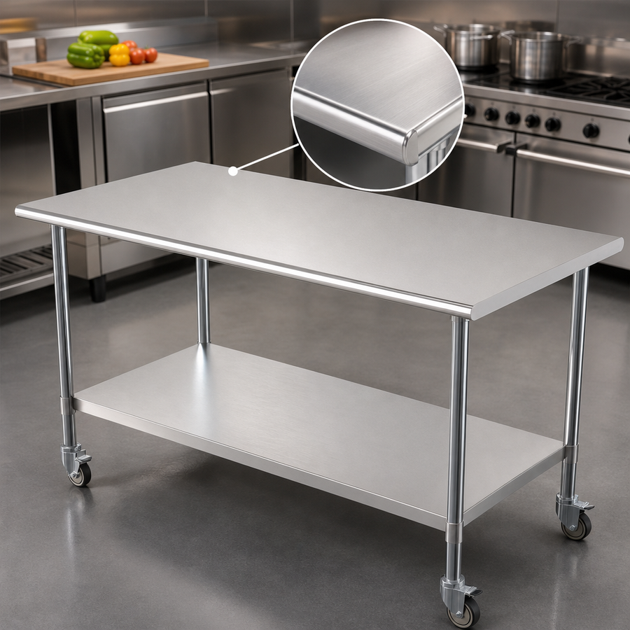 18-Gauge 304 Stainless Steel Top