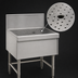 Thumbnail image #3 for Eagle Group Spec-Bar 48 Inch x 19 Inch Freestanding Stainless Steel Workboard with Perforated Insert and Drain