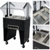 Thumbnail image #3 for 2-Well Portable Electric Hot Food Buffet Table with Open Base and Double-Sided Sneeze Guard