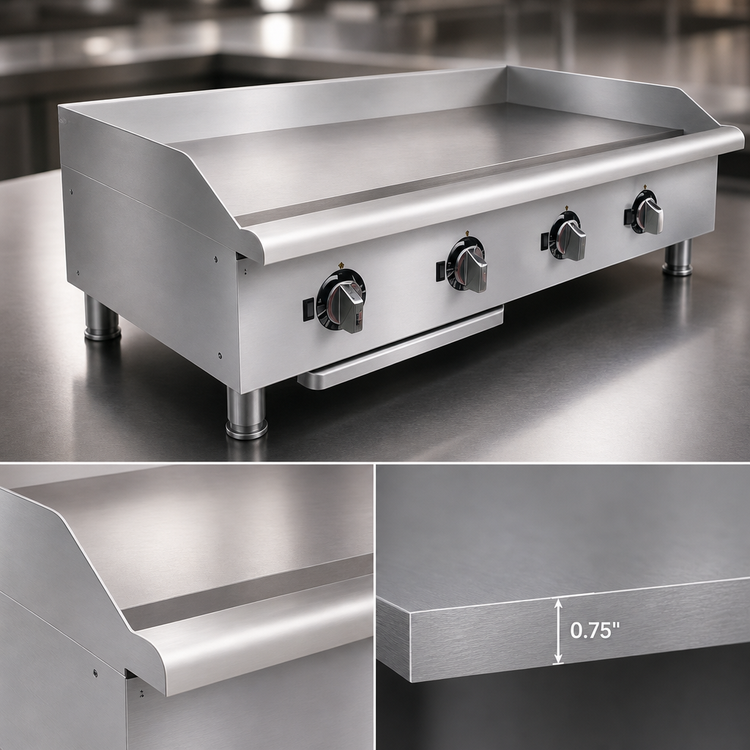 Product image #3 for APW Wyott Workline 24-Inch Electric Countertop Griddle with 19-1/2-Inch Deep Smooth Polished Steel Plate