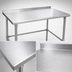 Thumbnail image #3 for John Boos Stallion 60-Inch x 24-Inch Stainless Steel Work Table with Safety Edge Front and Rear Backsplash