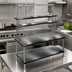 Thumbnail image #3 for Eagle Group Flex-Master 18-Inch Table-Mount Overshelf Post with Mounting Plate, Chrome Finish