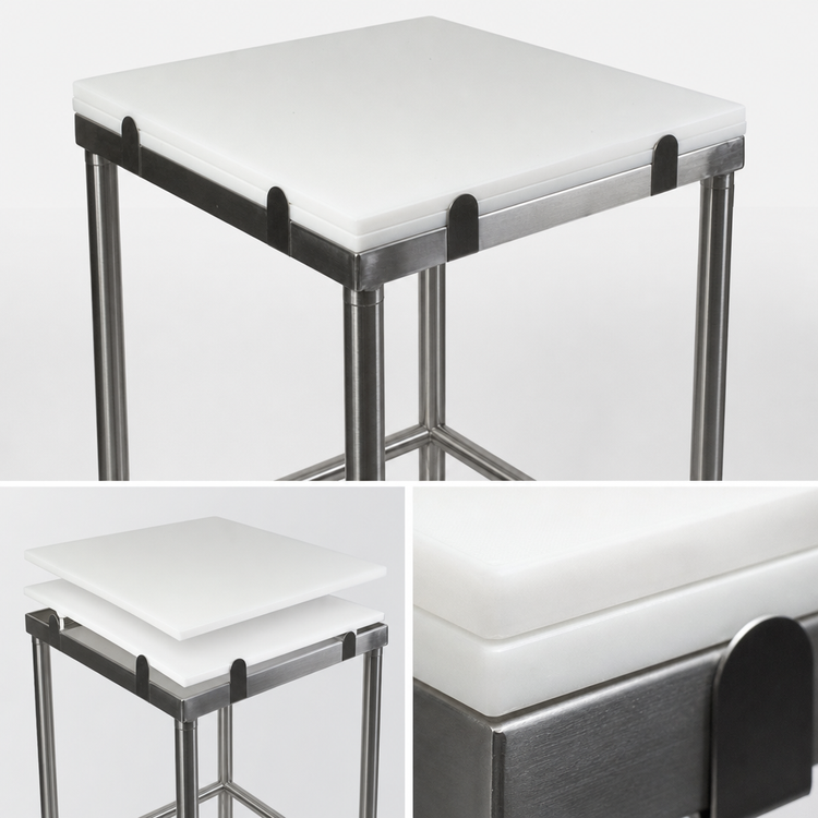 Product image #3 for John Boos GMT010 40 x 30-Inch Poly Top Breaking Table with Reversible 1-1/2-Inch-Thick HDPE Top