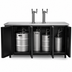 Thumbnail image #3 for Kelvinator Commercial 73-Inch Wide Three-Door Draft Beer Cooler with 2 Refrigerated Double Faucet Columns
