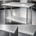 Thumbnail image #3 for Advance Tabco FMS-245 Stainless Steel Work Table with Undershelf, 60 x 24 Inches