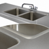 Thumbnail image #3 for Advance Tabco Double Bowl Welded Sink Table Top with Faucet, 10