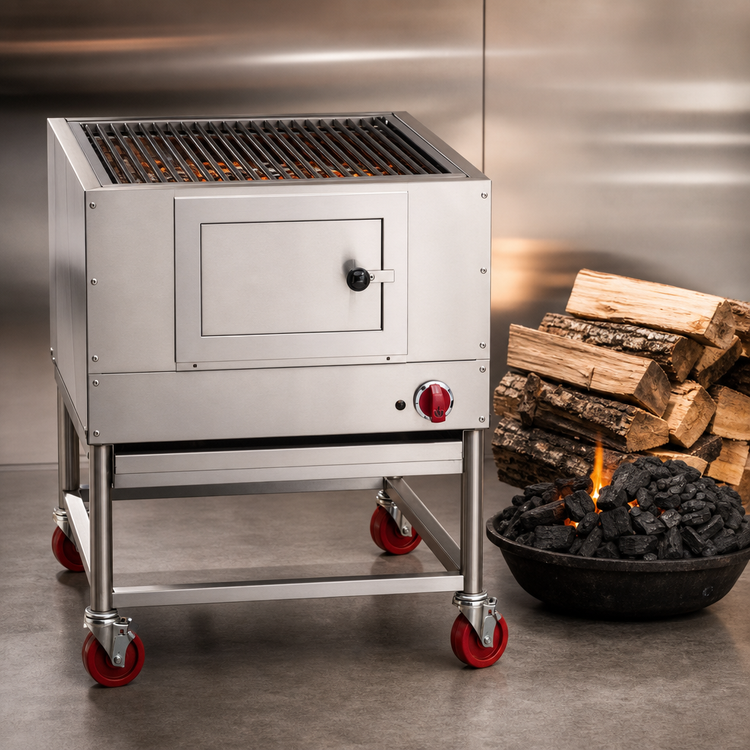Product image #3 for American Range 36-Inch Wood/Charcoal Single-Burner Floor Model Broiler with Gas Log Lighter