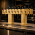 Thumbnail image #3 for Perlick Back-to-Back Bridge Tee Countertop Glycol-Cooled Draft Beer Tower, Extra High, Brass Finish, 20 Faucets