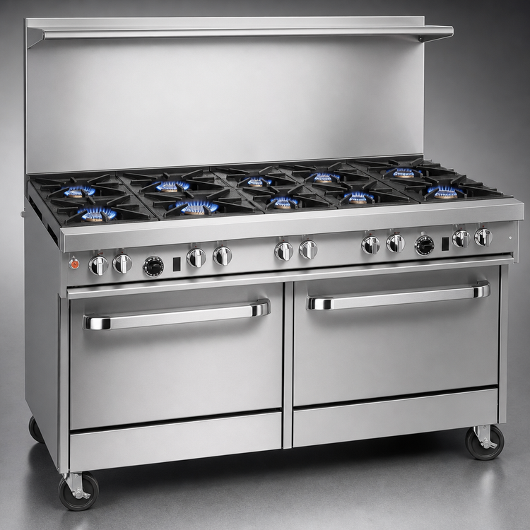 Product image #3 for Southbend Ultimate 60-Inch Gas Restaurant Range with 9 Open Burners and 2 Cabinet Base