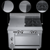Thumbnail image #3 for Garland Cuisine Series 36-Inch Heavy Duty Natural Gas Combination Top Range with 2 Open Burners, 18-Inch Hot Top, and Standard Oven