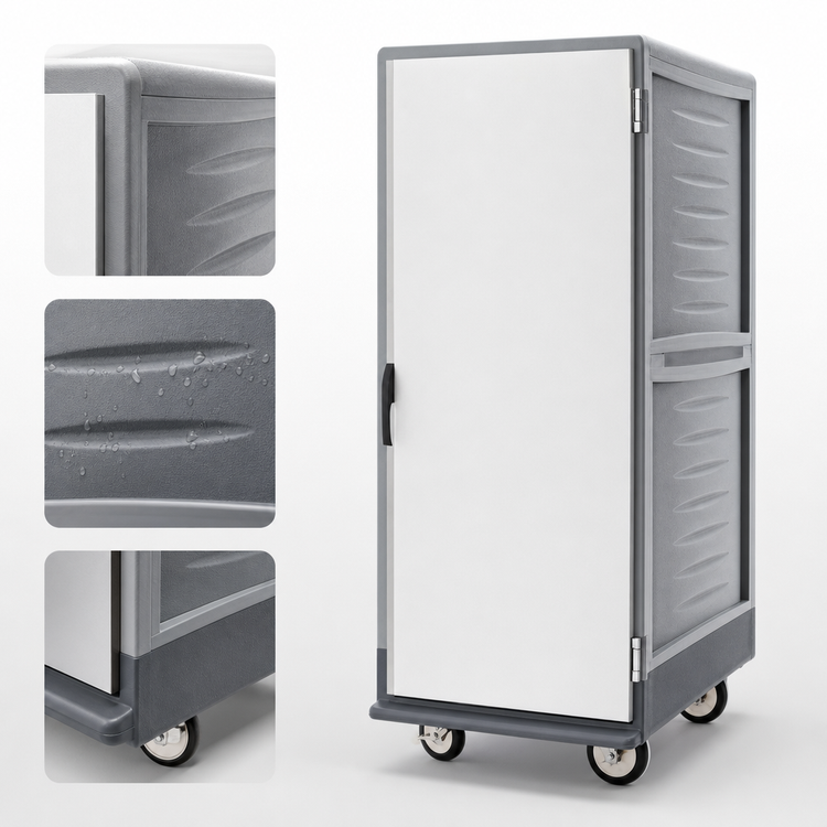 Product image #3 for Metro C5 3 Series Full-Height Mobile Heated Holding & Proofing Cabinet with Gray Insulation Armour, Solid Door, and Lip Load Slides