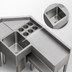 Thumbnail image #4 for Eagle Group 1800 Series 24-Inch Cocktail Unit with 15-1/2 x 19-3/4 Drawn Bowl and 6 Bottle Wells