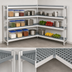 Thumbnail image #3 for Fermostock 4-Tier Corner Expansion Polymer Shelving Kit, 71 in. H x 59 in. W x 14 in. D