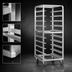 Thumbnail image #3 for FWE 69-Inch High Mobile Aluminum Tray Rack for 20 Full-Size 18 x 26 Trays, Open Sides