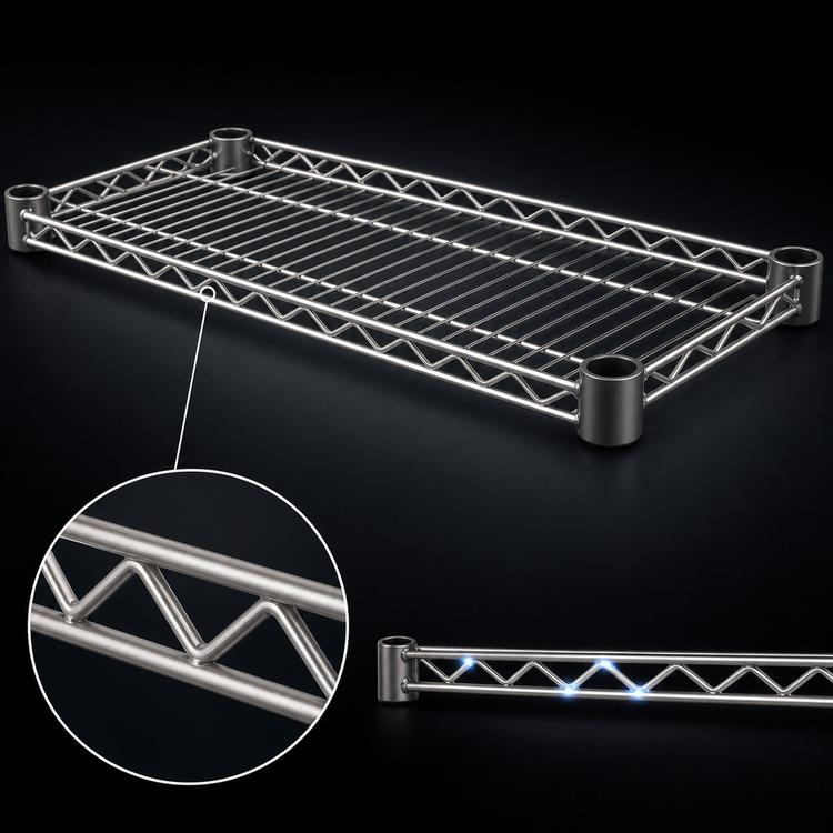 Product image #3 for Eagle Quad-Adjust 24" x 24" Stainless Steel Wire Shelf