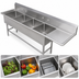 Thumbnail image #3 for John Boos Pro-Bowl 4-Compartment Stainless Steel Sink with 24-Inch Right Drainboard, 16 x 20 x 12 Inch Bowls
