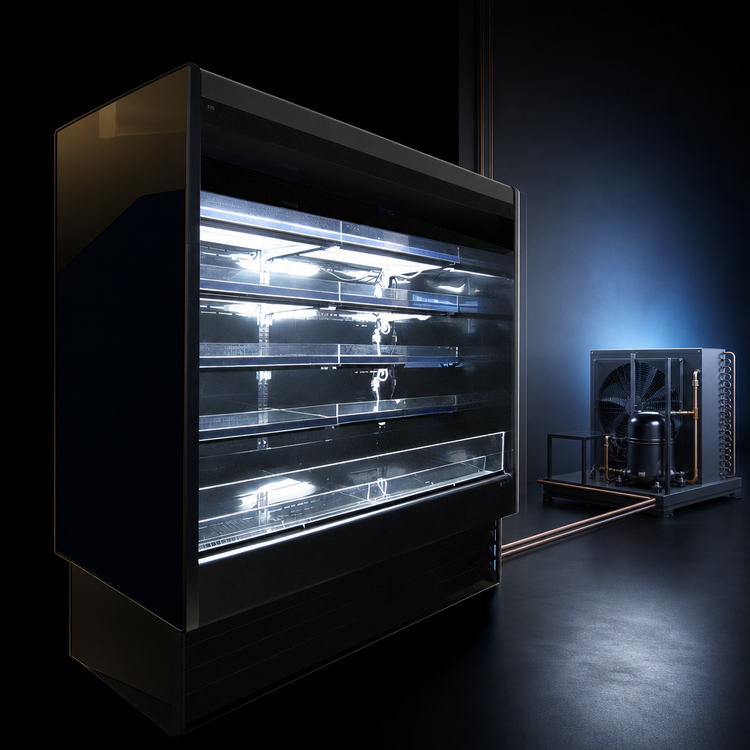 Product image #3 for Howard-McCray 35E Series Endless Dairy Open Merchandiser with LED-Lit Shelves, 75-Inch Wide, Remote Refrigeration