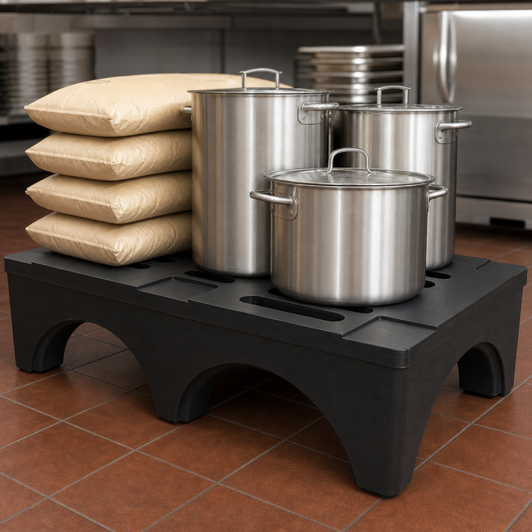 Product image #3 for 48 x 22 x 12 Inch Polymer Dunnage Rack, 3000 lb. Capacity
