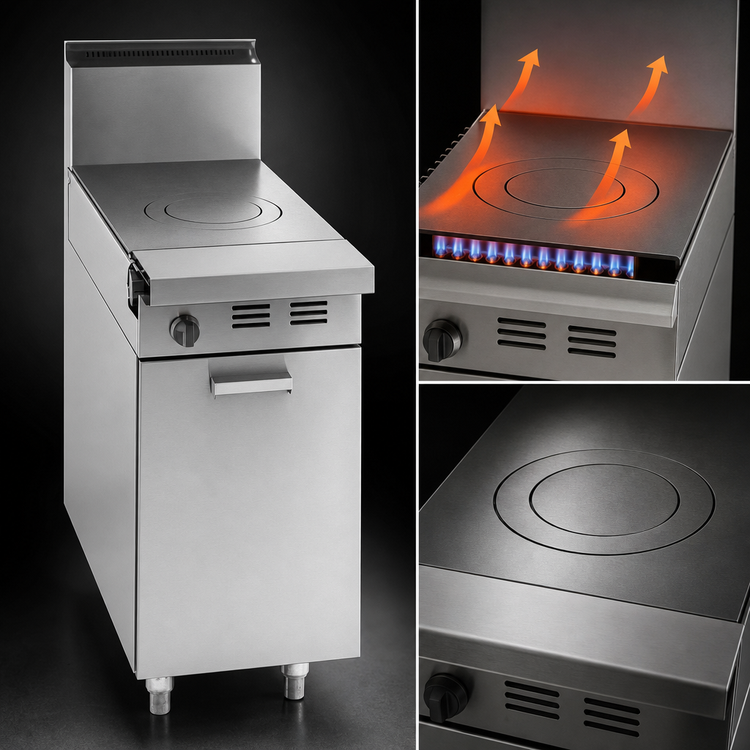 Product image #3 for Garland Master Series 17-Inch Modular Add-A-Unit Gas Single Hot Top Range, Front-Fired, 45,000 BTU